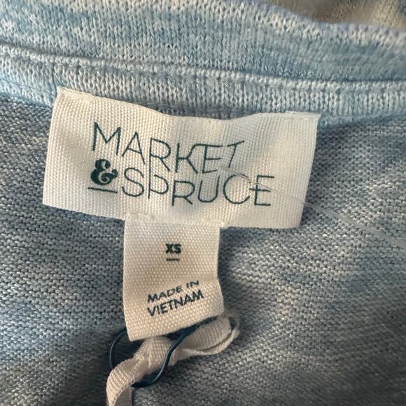 Market & Spruce Tie Dye T-Shirt Blue NWT Size XS Short Sleeve Crewneck - Picture 7 of 8